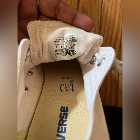 Converse All Star Chuck Taylor Ivory White Canvas 3J256 Sneakers Shoes Women’s 8 - Picture 7 of 7